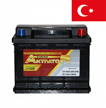 ���� ������������ AKTIVATOR Standard 6CT 60Ah R+ 520A EN 240x175x189 ��. ��. L2